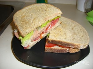 Бутерброд с колбасой - фото шаг 3