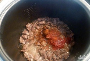 Куриные сердечки в томатном соусе - фото шаг 4