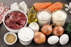 Новогодний печеночный торт - фото шаг 1