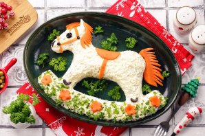 Салат "Оливье" на год Лошади