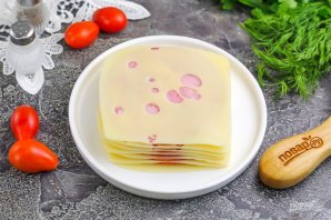 Канапе с сыром и ветчиной - фото шаг 4
