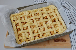 Дрожжевой пирог с яблоками и корицей - фото шаг 13