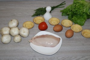 Салат с курицей в тарталетках - фото шаг 1