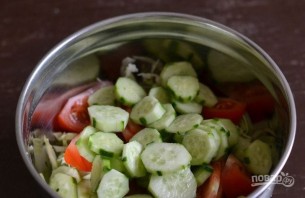 Салат с овощами - фото шаг 3