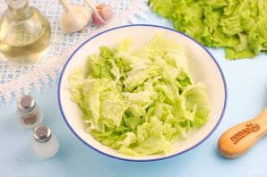 Салат "Цезарь" с майонезом - фото шаг 3