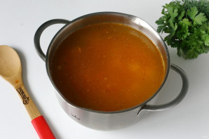 Суп с гречкой и фасолью - фото шаг 10