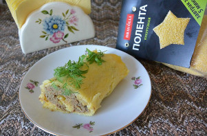 Рулет из поленты "Bravolli" с печёночным паштетом - фото шаг 5