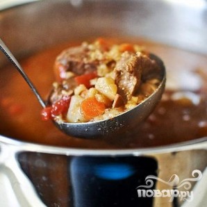 Суп с ячменем, говядиной и помидорами - фото шаг 6