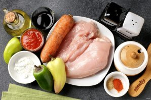 Курица тушёная в кисло-сладком соусе с болгарским перцем - фото шаг 1