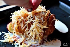 Печеный картофель с сыром - фото шаг 3