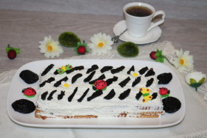 Торт без выпечки с черносливом - фото шаг 10