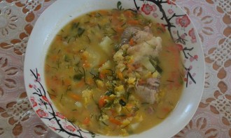 Гороховый суп со свининой в мультиварке - фото шаг 4