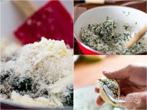 Макароны, фаршированные сыром и шпинатом - фото шаг 2