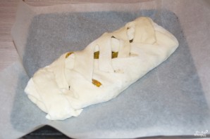 Пирог из дрожжевого теста в духовке - фото шаг 6