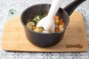 Овощной суп-пюре со сливками для ребенка