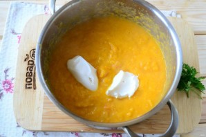 Тыквенный суп с сыром - фото шаг 7