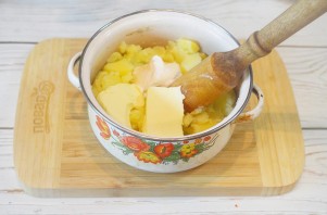 Картофельное пюре с беконом и сыром - фото шаг 4