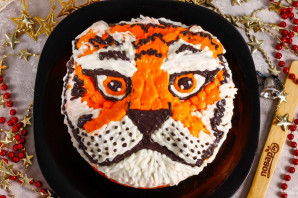 Торт "Тигр" на Новый год 2022 - фото шаг 15