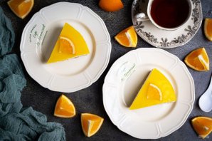 Творожный чизкейк с апельсиновым желе без выпечки - фото шаг 20