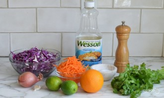 Капустный салат с цитрусовой заправкой - фото шаг 1