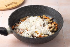 Рис с грибами шиитаке - фото шаг 5