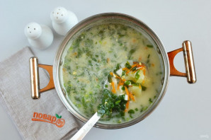 Суп из шпината с сыром - фото шаг 8