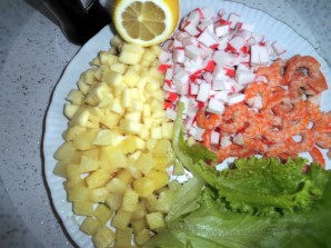 Салат креветки с ананасами - фото шаг 2