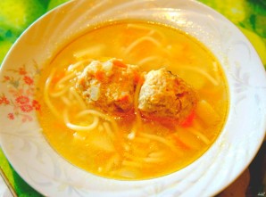 Суп с фрикадельками и макаронами - фото шаг 6