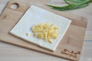 Хачапури с сыром из слоеного теста - фото шаг 4