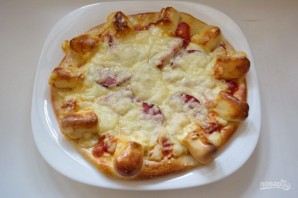 Пицца с сырными булочками - фото шаг 15
