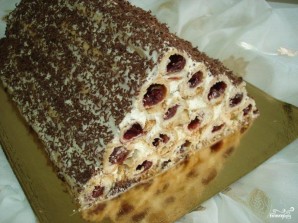Торт "Монастырская изба" с вишней - фото шаг 14