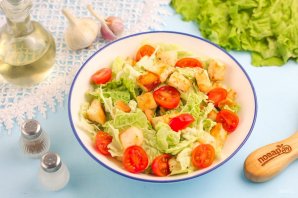 Салат "Цезарь" с майонезом - фото шаг 6