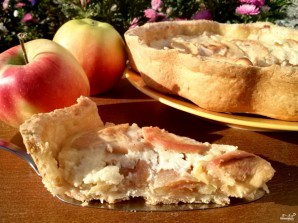 Яблочный пирог со сметанной заливкой (очень вкусный) - фото шаг 9