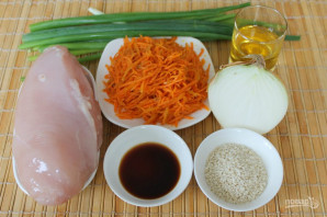 Куриная грудка с корейской морковью - фото шаг 1