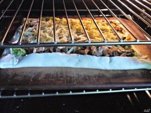 Пирог с брокколи и вешенками - фото шаг 4
