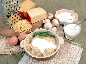 Рецепт Равиоли с сыром и грибами