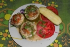 Фаршированные кабачки, запечённые в духовке