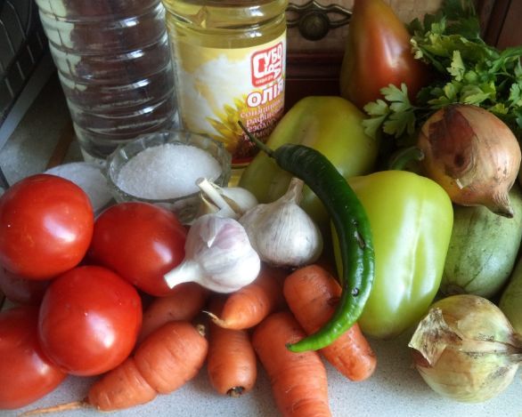 Рецепт Икра кабачковая с овощами