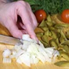 Рецепт Макаронный салат с копченой рыбой