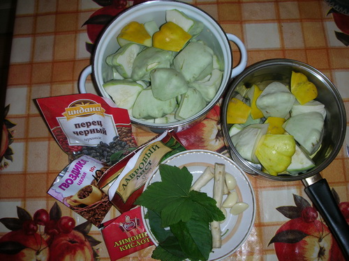 Рецепт Маринованные патисоны с лимонной кислотой