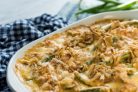 Запеканка с сыром, фасолью и ветчиной