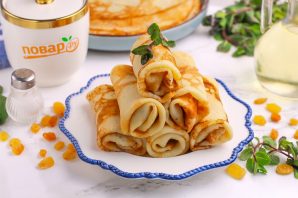 Блины с изюмом
