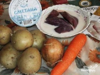 Рецепт Картофель с печенью в мультиварке