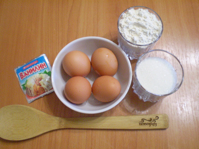 Рецепт Бисквитное тесто для шарлотки