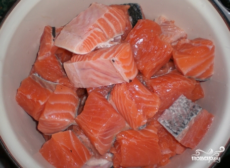 Рецепт Шашлык из красной рыбы