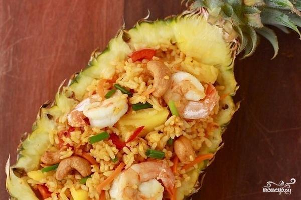 Рецепт Рис в ананасе