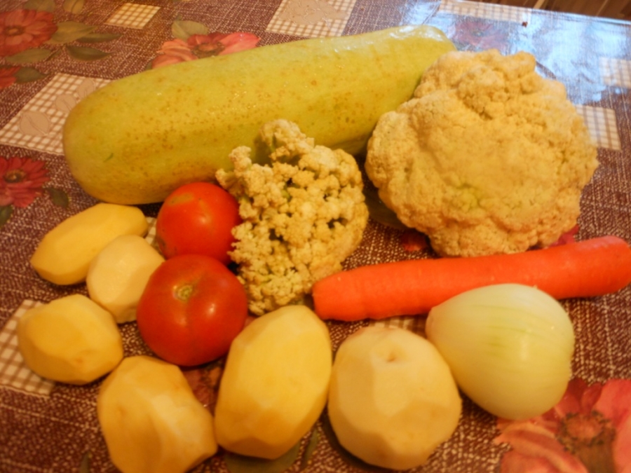 Рецепт Рагу с цветной капустой и картошкой