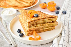 Блинчики на кефире тонкие с дырочками