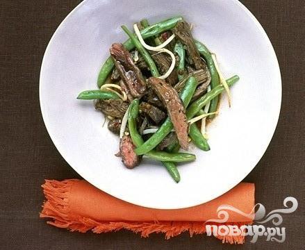 Рецепт Глазированная говядина с зеленой фасолью