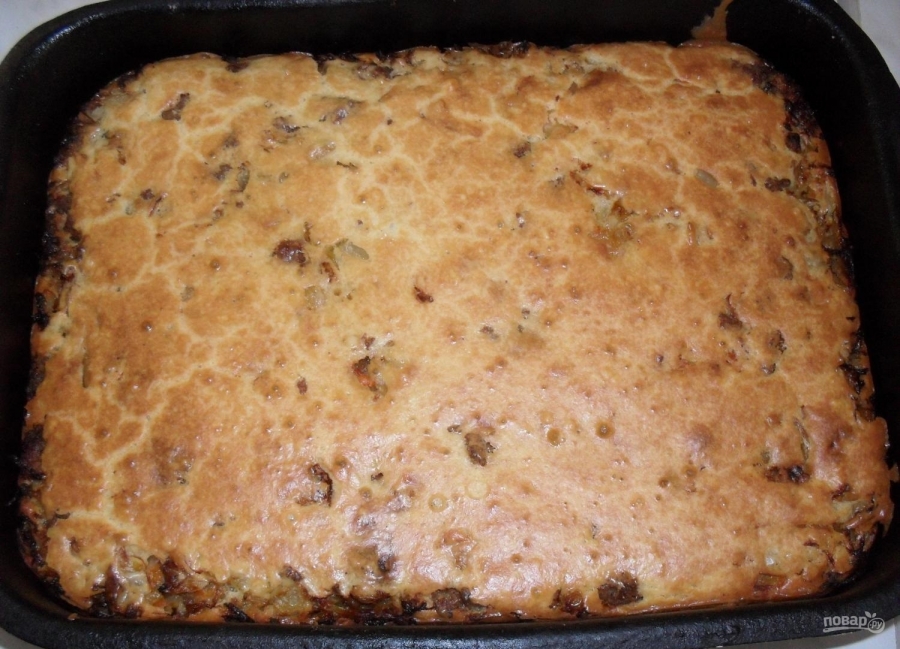 Картофельный пирог с фаршем в духовке рецепт с фото пошаговый